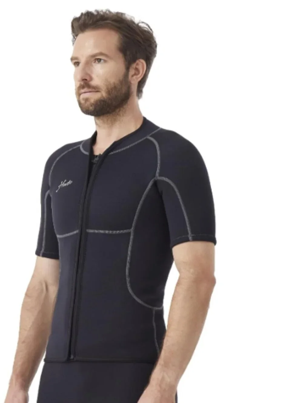Hevto Men Wetsuit Tops short sleeve Vest 2mm Neoprene Med New Wet Suit for Water